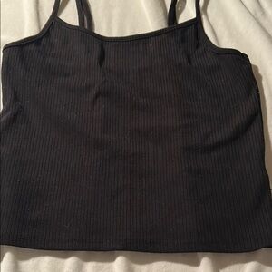 American Eagle Outfitters Gray Ribbed Camisole Top